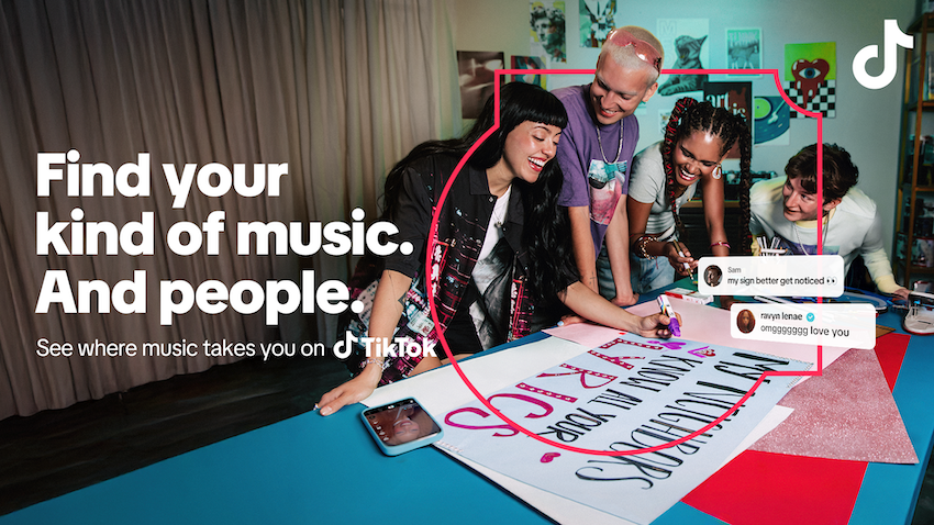 Tiktok a lancé une campagne marketing pour la découverte de la musique