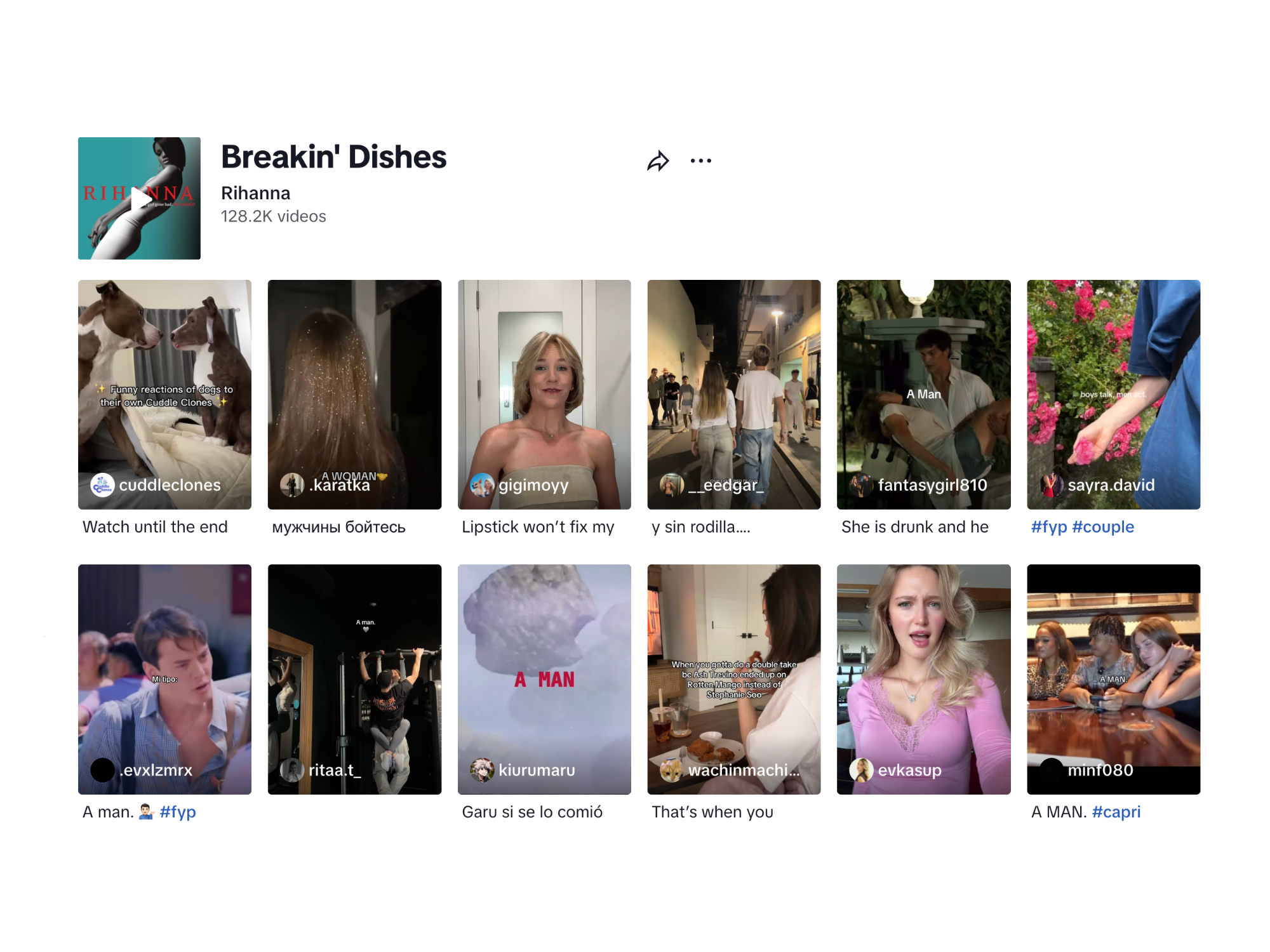 Maintenant, la piste 2007 de Rihanna 'Breakin' Dishs 'est en train de se faire sur Tiktok